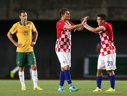 Ein Tor von Nikica Jelavić hat Kroatien im letzten Test vor dem Eröffnungsspiel bei der WM 2014 gegen Gastgeber Brasilien einen 1:0-Sieg gegen Australien beschert.