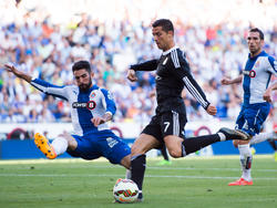 Cristiano marcó tres tantos en la victoria del Real Madrid en campo del Espanyol. (Foto: Getty)