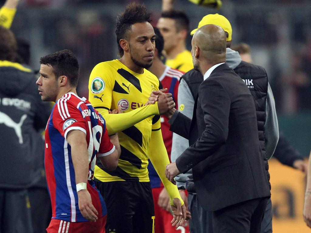 Pierre-Emerick Aubameyang soll bei Pep Guardiola und ManCity im Gespräch sein Pierre-Emerick Aubameyang soll bei Pep Guardiola und ManCity im Gespräch sein