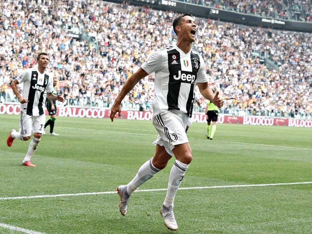 Ronaldo celebra uno de sus primeros goles con la Juve. (Foto: Getty)