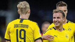 Standen beim Test in Münster gemeinsam auf dem Platz: Julian Brandt (l.) und Mario Götze