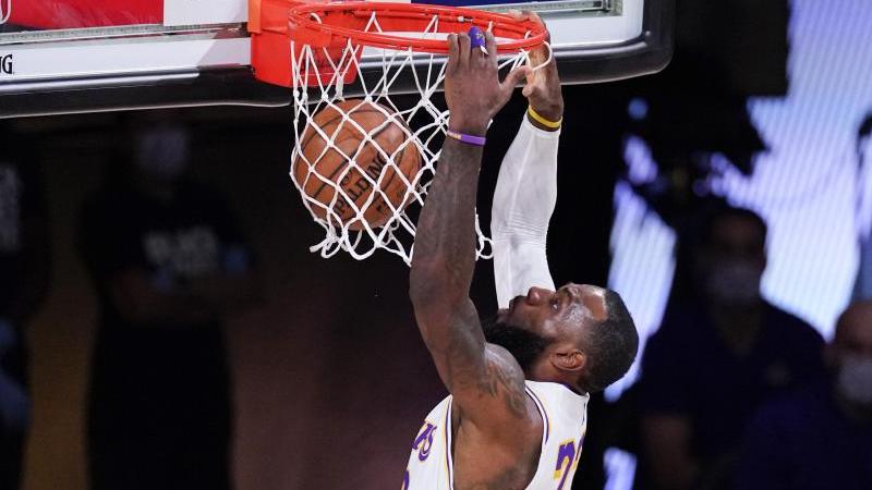 Führte die Los Angeles Lakers ins NBA-Halbfinale: LeBron James Führte die Los Angeles Lakers ins NBA-Halbfinale: LeBron James