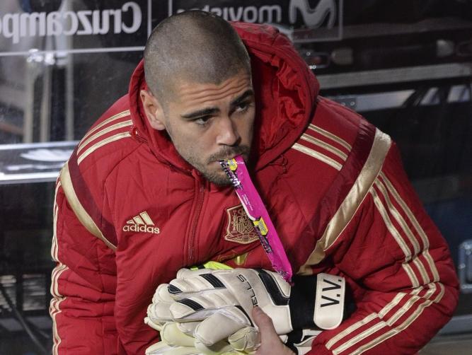 Víctor Valdés con la selección española. (Foto: Getty)