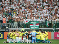 Los jugadores del Palmeiras tras la victoria ante el Internacional. (Foto: Getty)
