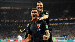 Mario Manzukic (v.) schoss Kroatien in der Verlängerung zum Sieg gegen England