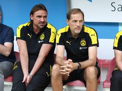 Daniel Farke (l.) heuert bei Norwich City an