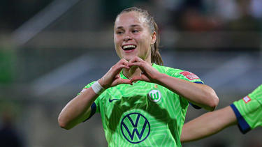 Ewa Pajor traf doppelt für den VfL Wolfsburg