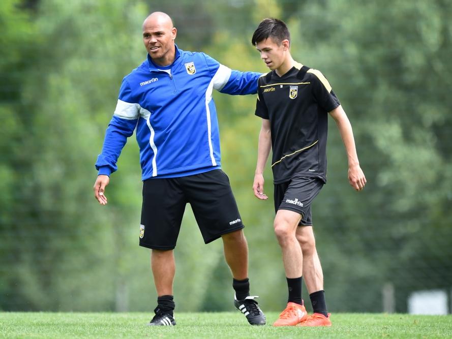 Het zestienjarige talent Mitchell van Bergen is ook op trainingskamp met Vitesse (14.07.2016)