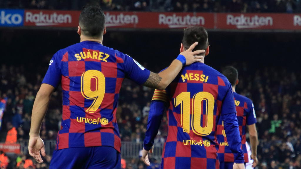 Ein Bild aus vergangenen Tagen: Suárez und Messi im Trikot des FC Barcelona