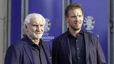 Rudi Völler (l.) und Julian Nagelsmann (r.) arbeiten erfolgreich zusammen