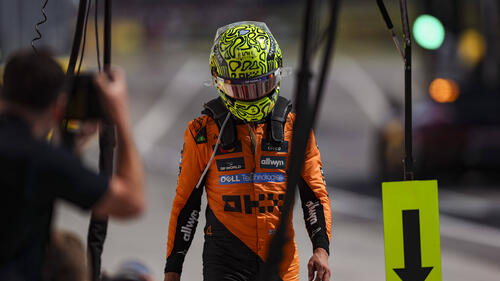 Lando Norris nach seinem Crash mit Teamkollege Oscar Piastri