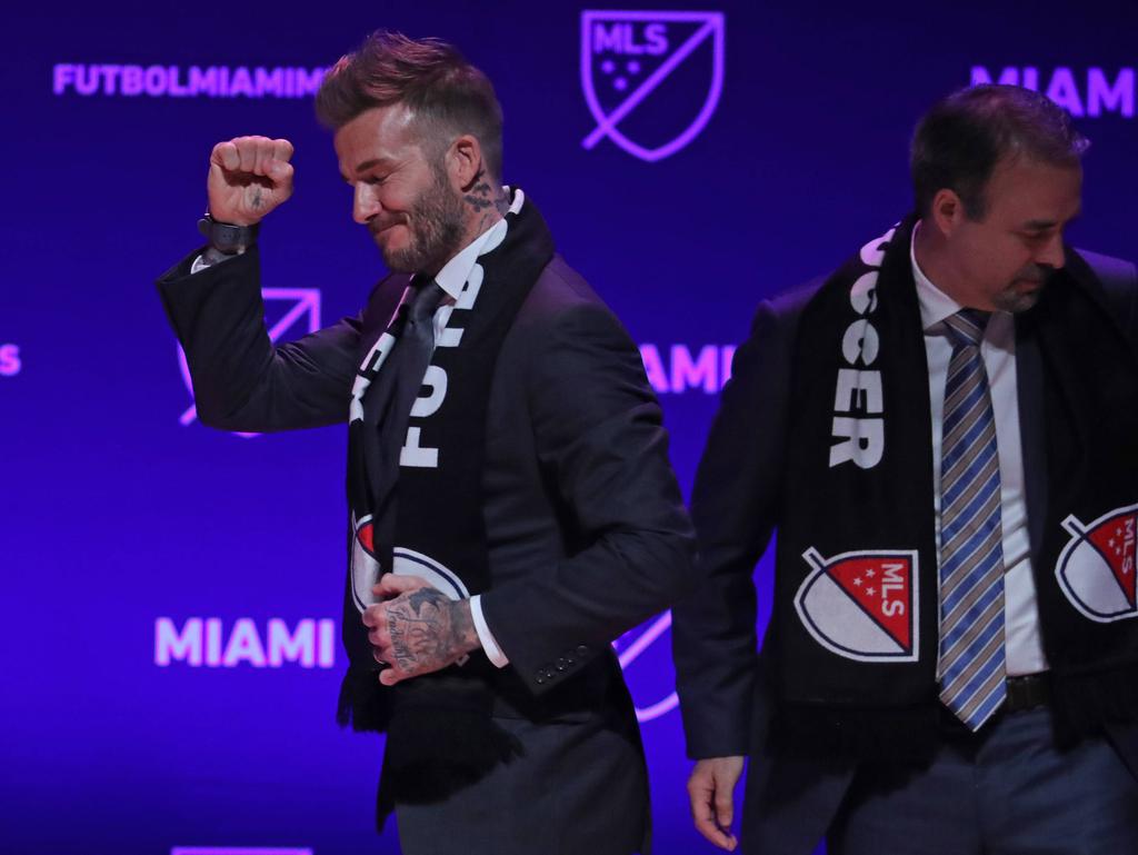 David Beckham celebra la obtención de la plaza en la MLS. (Foto: Imago) David Beckham celebra la obtención de la plaza en la MLS. (Foto: Imago)