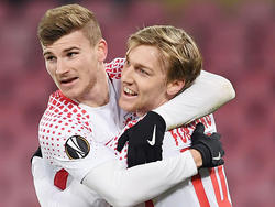 Timo Werner und Emil Forsberg werden am Samstag zu Kontrahenten