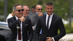 David Beckham (r.) freut sich über neue Entwicklungen seines Klubs