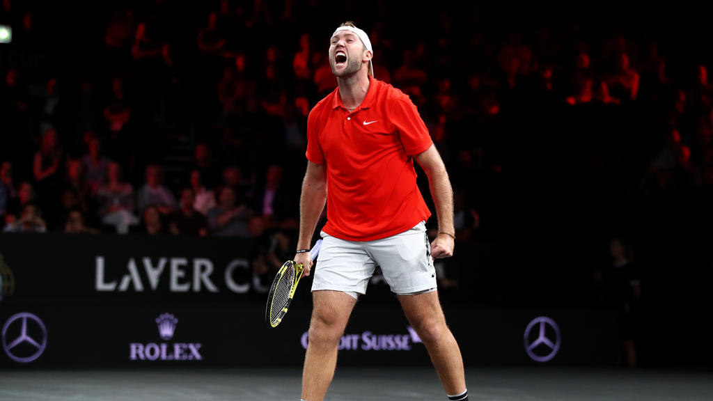 Jack Sock ließ seinen Emotionen freien Lauf Jack Sock ließ seinen Emotionen freien Lauf
