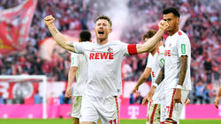 Kölns Florian Kainz bejubelt seinen Treffer zum 2:1 gegen Gladbach