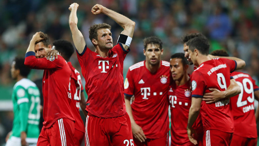 Thomas Müller celebra un gol con el Bayern.