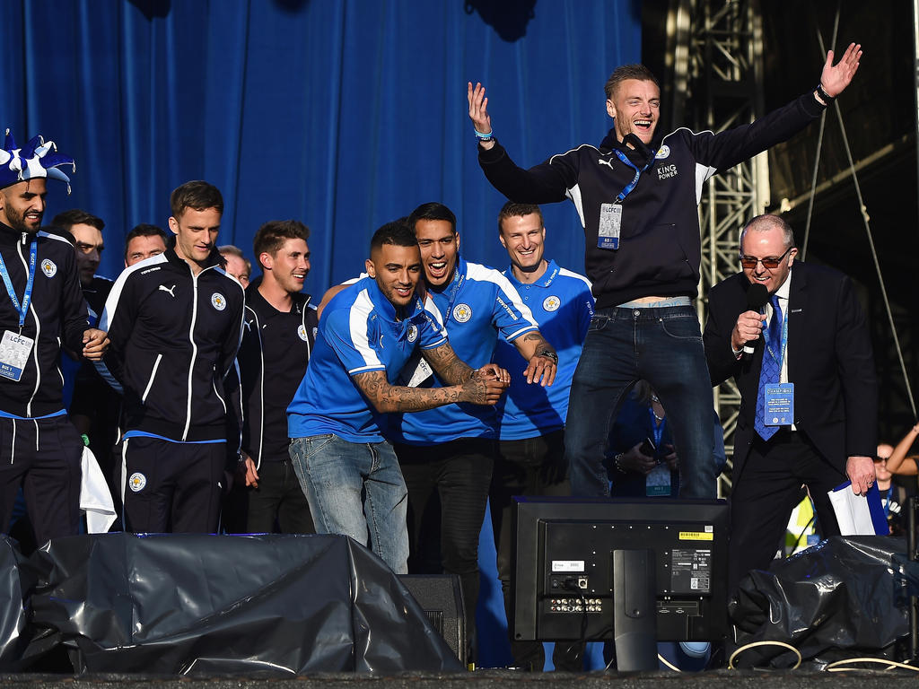 Schätzt die Leicester-Familie: Jamie Vardy (r.) Schätzt die Leicester-Familie: Jamie Vardy (r.)