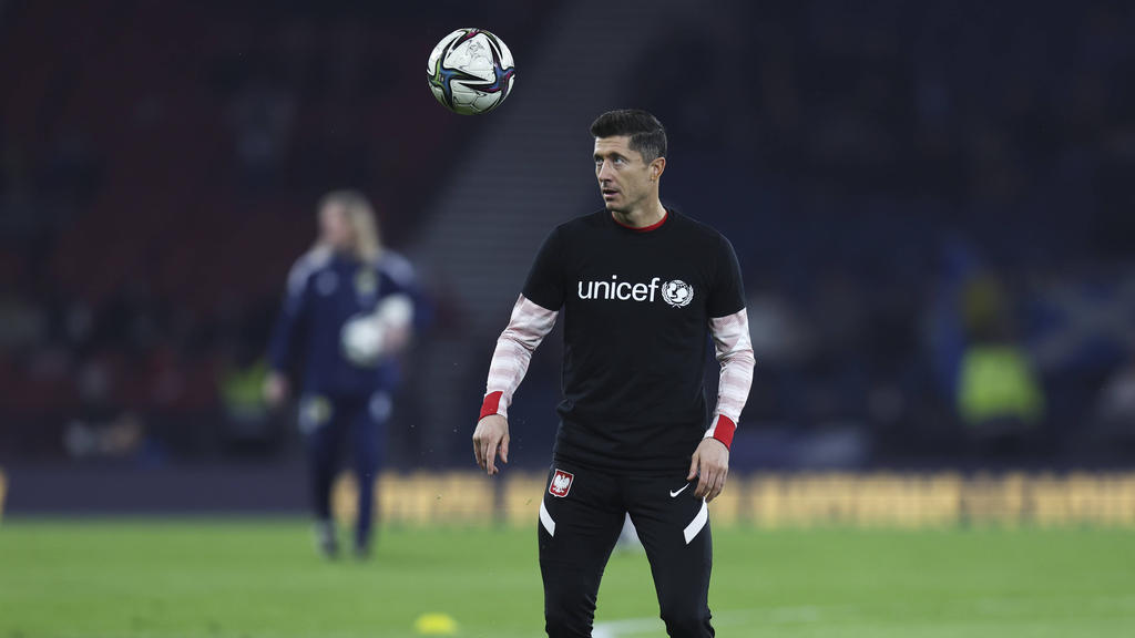 Robert Lewandowski vom FC Bayern ist derzeit für sein Heimatland Polen im Einsatz