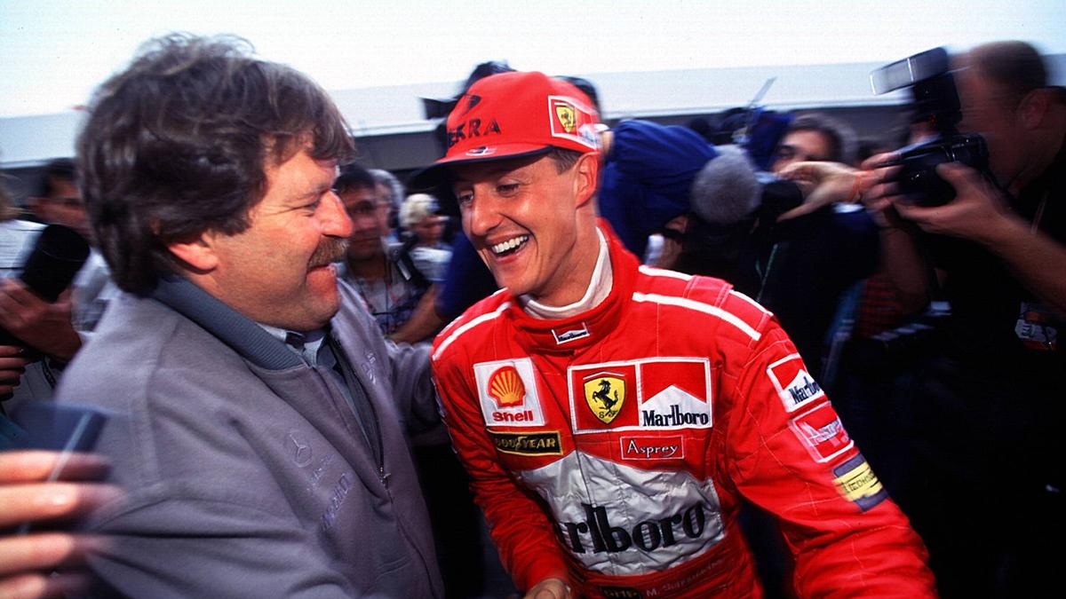 Lange Weggefährten in der Formel 1: Norbert Haug (l.) und Michael Schumacher