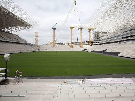 Die Baustelle im WM-Stadion von São Paulo