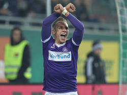 Christoph Monschein bejubelt seinen ersten Derby-Treffer