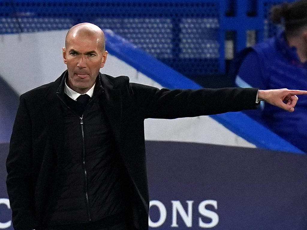 Zidane en el último duelo Champions contra el Chelsea.