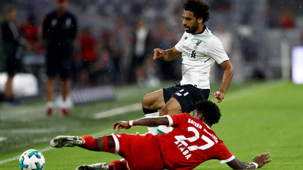 David Alaba trifft mit seinen Bayern auf den FC Liverpool um Superstar Mohamed Salah (hinten)