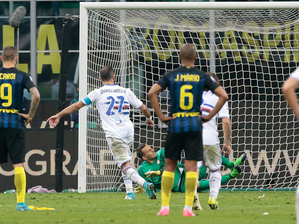 En Milán habrá un duelo goleador entre Icardi (9 goles) y Quagliarella (5 tantos). (Foto: Getty)