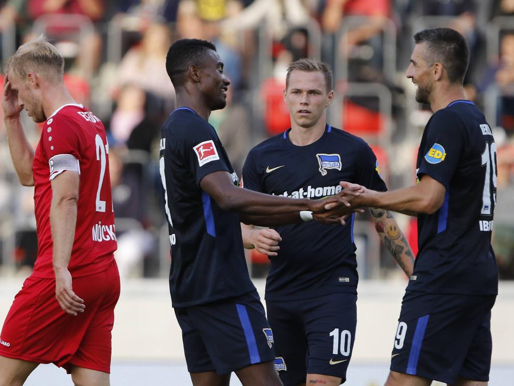 Hertha BSC hat sich souverän gegen Erfurt durchgesetzt