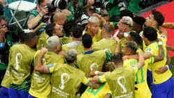 Die brasilianische Mannschaft feiert Richarlison