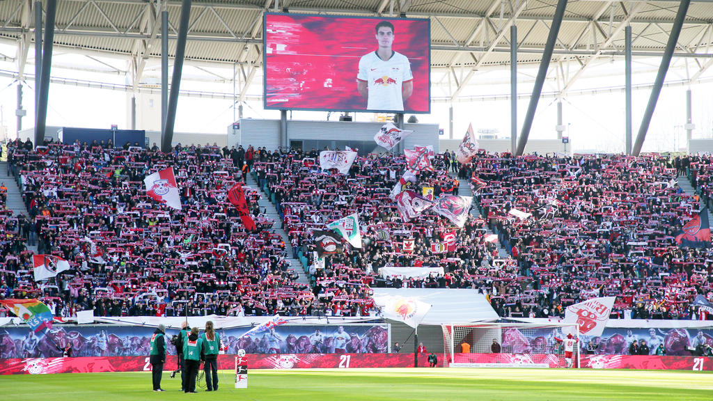 Imagen del estadio del Leipzig ante el Leverkusen.