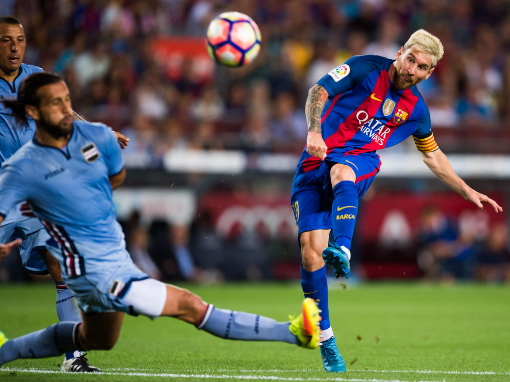 Lionel Messi präsentierte sich gegen Sampdoria in Torlaune
