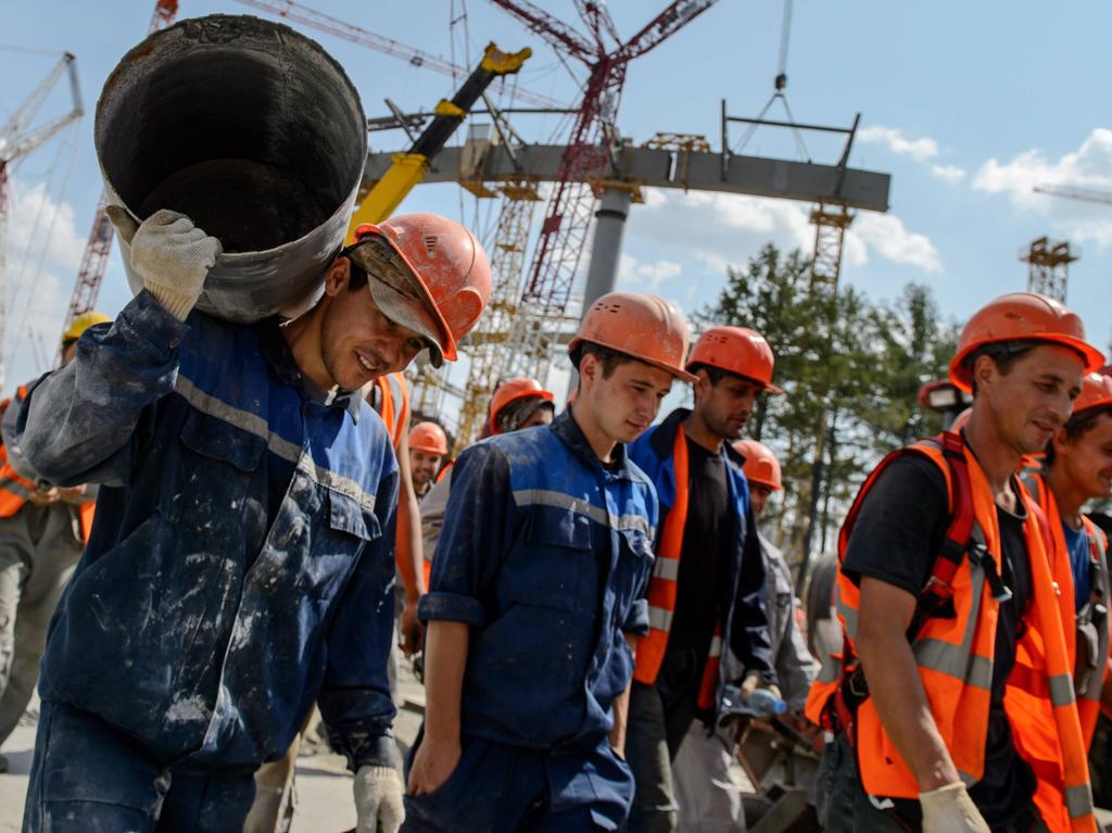 Ein Baustopp verzögert die Bauarbeiten am Stadion in St. Petersburg