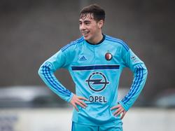 Orkun Kökcü kan lachen tijdens het competitieduel Feyenoord O17 - Sparta Rotterdam O17 (17-12-2016).