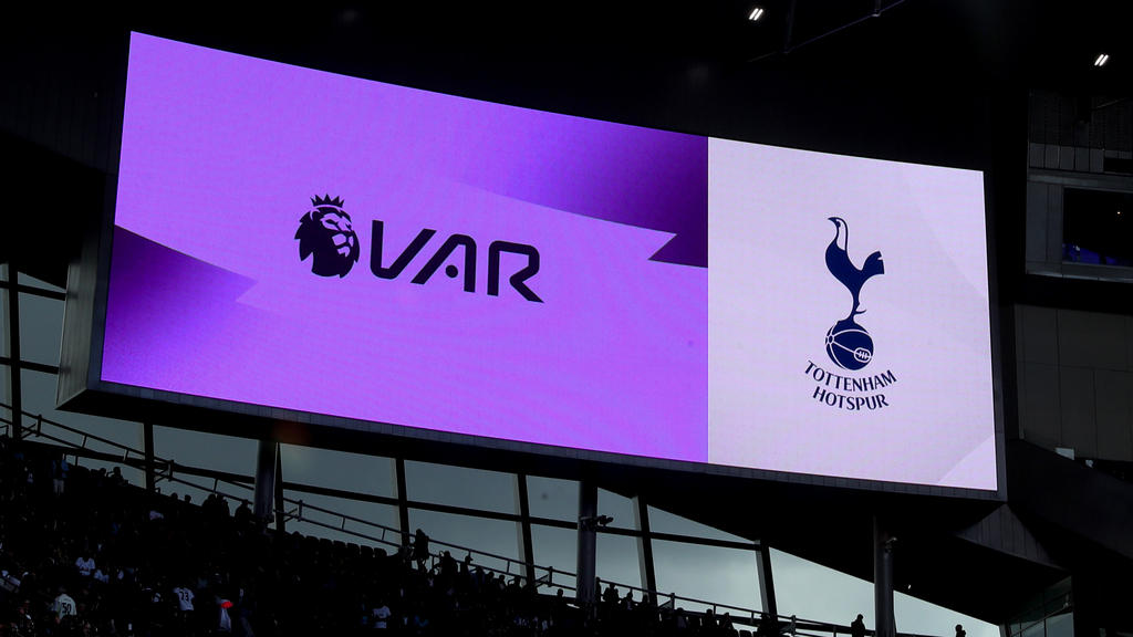 Imagen del marcador electrónico del Tottenham Hotspur Stadium.