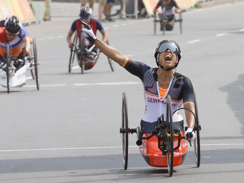 Andrea Eskau gewann mit dem Handbike Andrea Eskau gewann mit dem Handbike