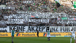 Die Gladbacher Fan-Szene protestierte gegen Leipzig