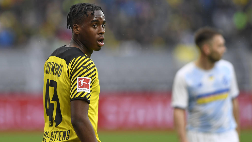 Jamie Bynoe-Gittens stand für den BVB in der Startelf Jamie Bynoe-Gittens stand für den BVB in der Startelf