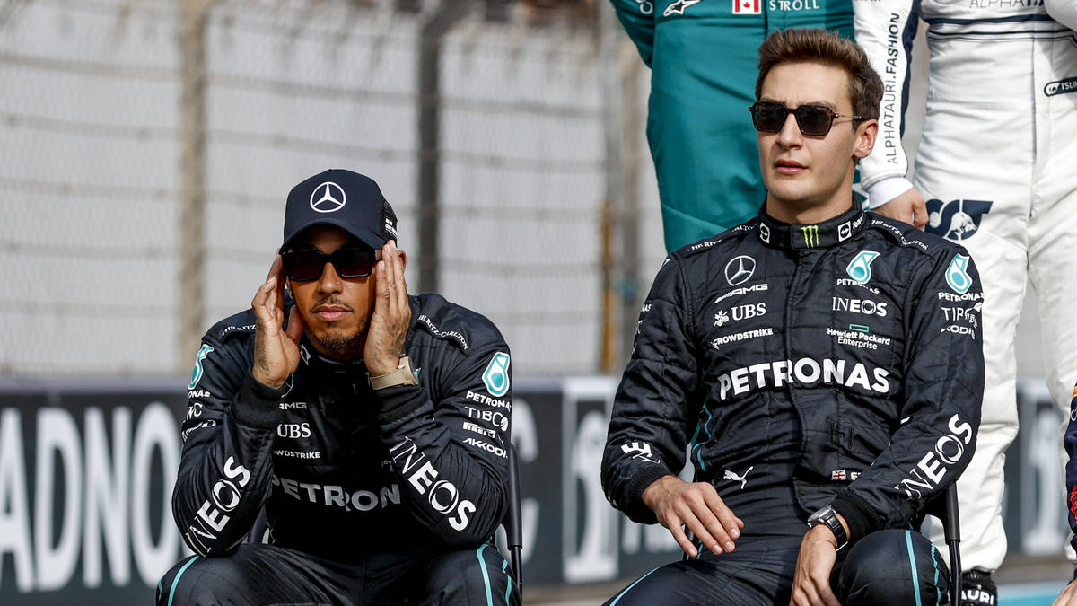 George Russell (re.) hat Hamilton direkt in seiner ersten Formel-1-Saison bei Mercedes hinter sich gelassen