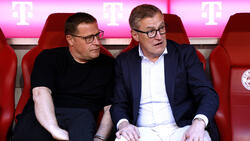 Jan-Christian Dreesen (r.) und Max Eberl (l.) haben sich zum CL-Duell FC Bayern vs. Bayer Leverksuen geäußert