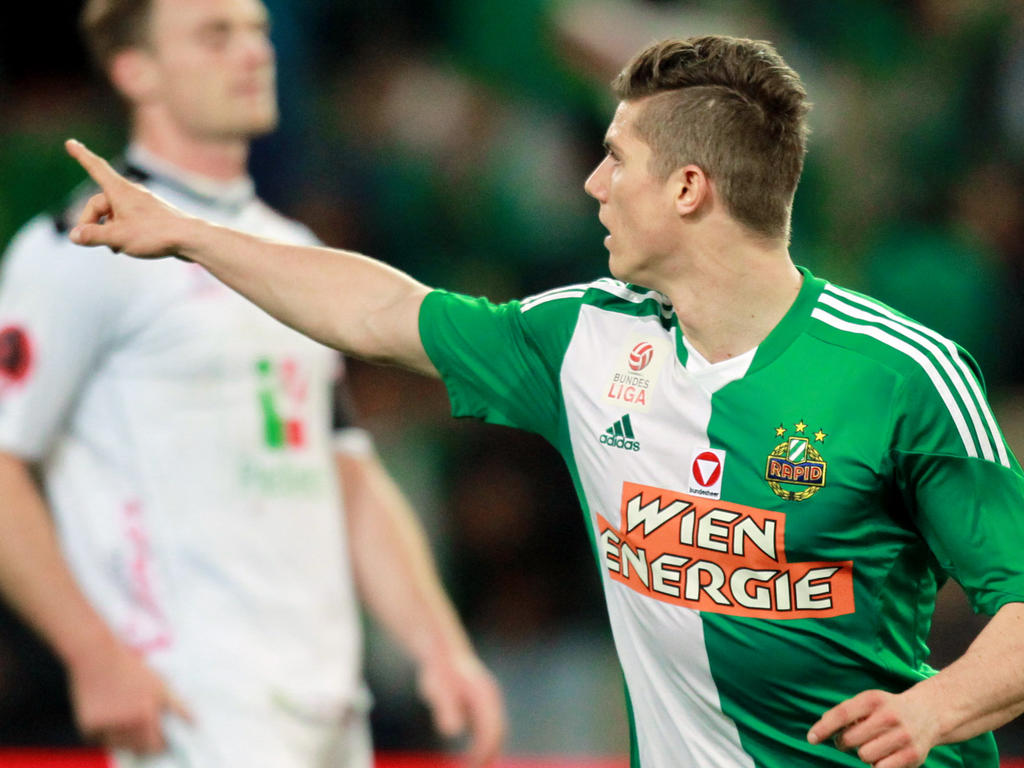 Marcel Sabitzer erzielte beim ersten Sieg vom SK Rapid über den Wolfsberger AC die Vorentscheidung Marcel Sabitzer erzielte beim ersten Sieg vom SK Rapid über den Wolfsberger AC die Vorentscheidung