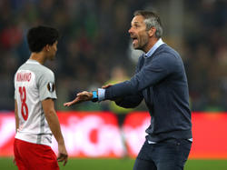 Marco Rose (re.) ist mit Salzburg knapp am Einzug ins Europa-League-Finale gescheitert