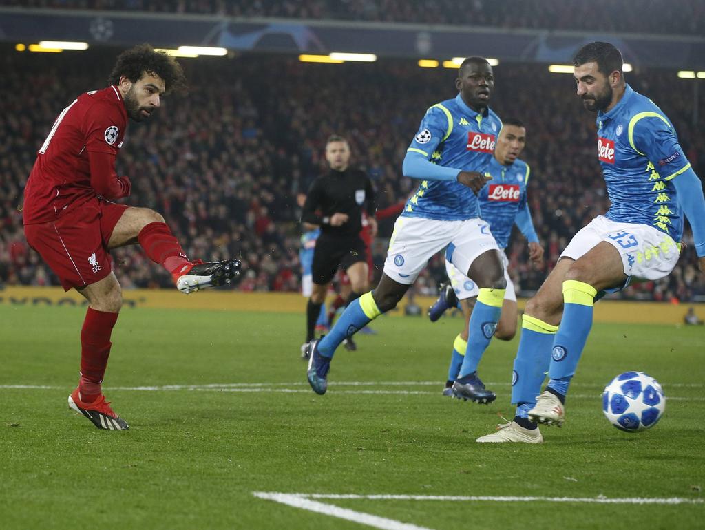 Liverpools Goalgetter Salah fixierte den 1:0-Sieg gegen Napoli