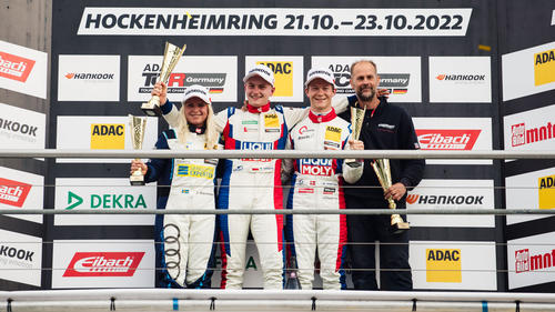 Das Sonntagspodium der ADAC TCR Germany auf dem Hockenheimring
