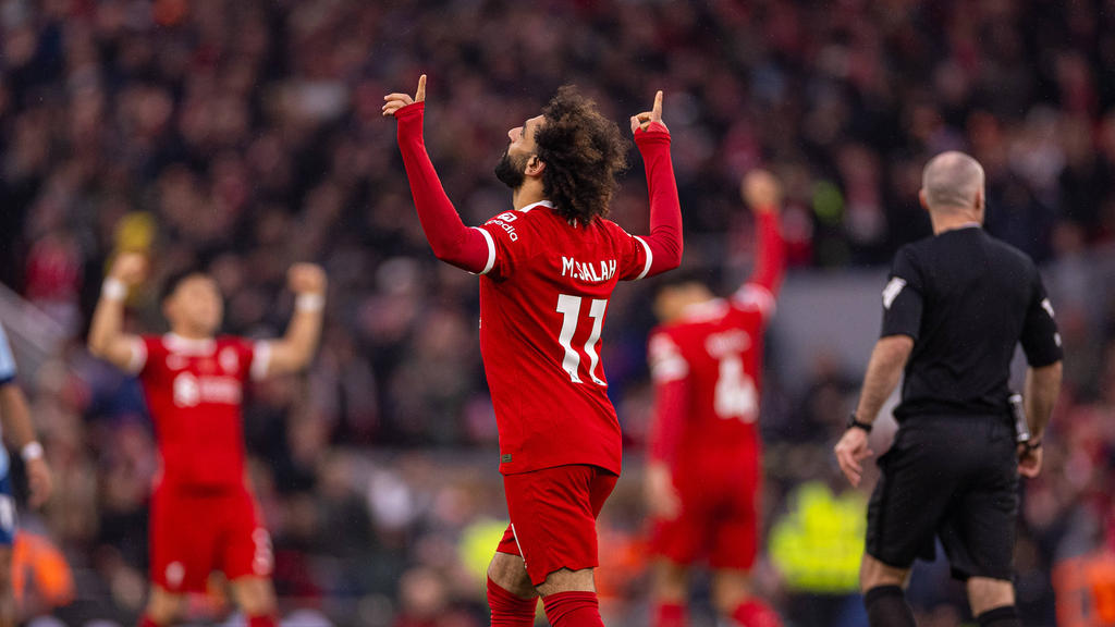 Traf beim Sieg gegen Brentford doppelt: Liverpools Mohamed Salah