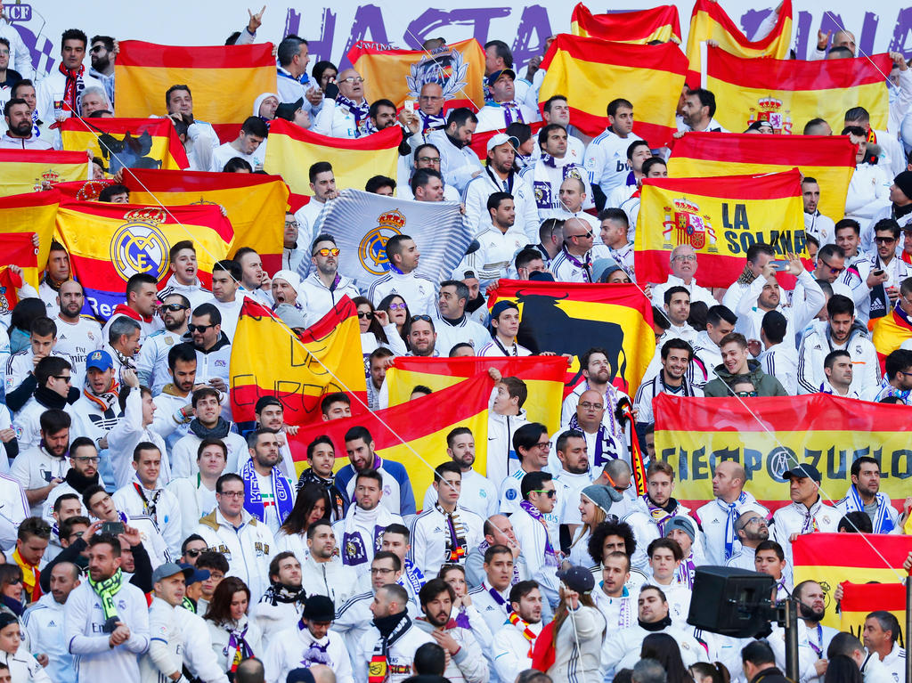 Die Anhänger von Real Madrid freuen sich auf die Partie gegen PSG