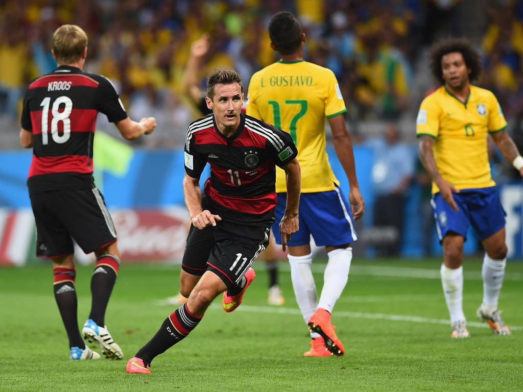 Miroslav Klose erzielte 2014 das zweite Tor gegen Brasilien