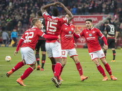 Gegen Leverkusen durften die Mainzer um Jhon Córdoba herzlich jubeln
