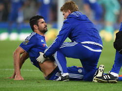 Diego Costa sufrió un golpe en las costillas en la Capital-One-Cup. (Foto: Getty)